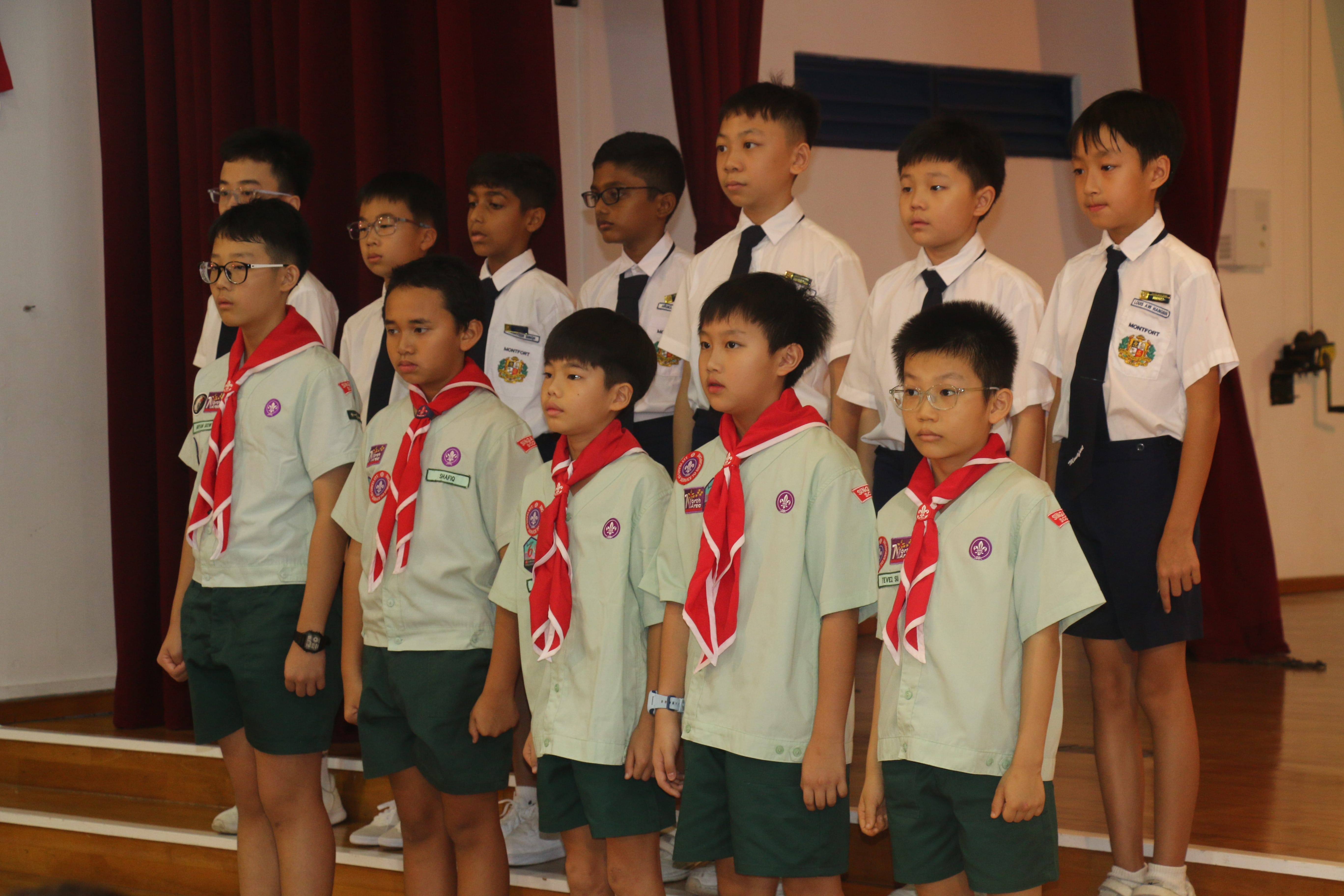Cub scouts in presence for National Day Observance Ceremony